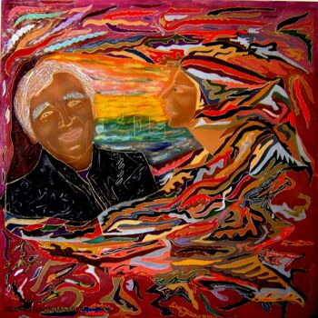 Painting titled "Mon Aznavour" by Armine Baghdasaryan (Parmide), Original Artwork, Acrylic