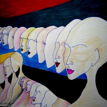 Рисунок под названием "stereotypes." - Armine Baghdasaryan (Parmide), Подлинное произведение искусства, Шариковая ручка