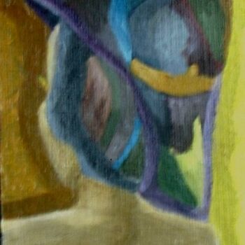 Картина под названием "Fille au chapeau" - Armine Baghdasaryan (Parmide), Подлинное произведение искусства, Масло