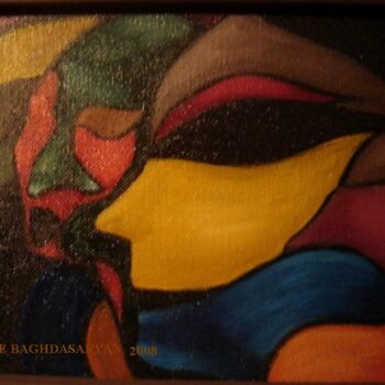 Painting titled "Les complices" by Armine Baghdasaryan (Parmide), Original Artwork, Oil