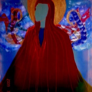 Картина под названием "Vierge  Marie" - Armine Baghdasaryan (Parmide), Подлинное произведение искусства, Акрил