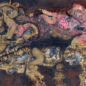Pintura titulada "El toro" por Arnaldo Delgado, Obra de arte original, Oleo