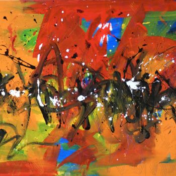 Schilderij getiteld "Symphonie 44" door Arnaud Broutin, Origineel Kunstwerk, Acryl