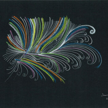 Malerei mit dem Titel "Sans titre" von Arnaud Dromigny, Original-Kunstwerk, Pastell