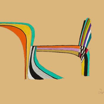 Malerei mit dem Titel "Sans Titre 2" von Arnaud Dromigny, Original-Kunstwerk, Acryl