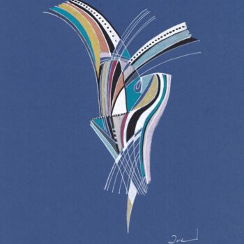 Tekening getiteld "Equilibre 2" door Arnaud Dromigny, Origineel Kunstwerk, Acryl