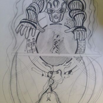 Desenho intitulada "Cirque" por Arnaud Dubois, Obras de arte originais, Tinta