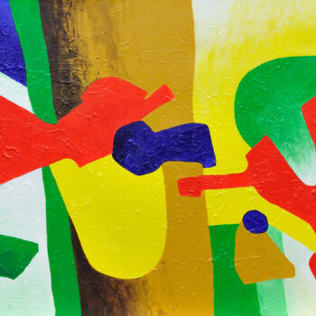 Malerei mit dem Titel "Fragmentation 3" von Arnaud Gautron, Original-Kunstwerk, Acryl Auf Keilrahmen aus Holz montiert