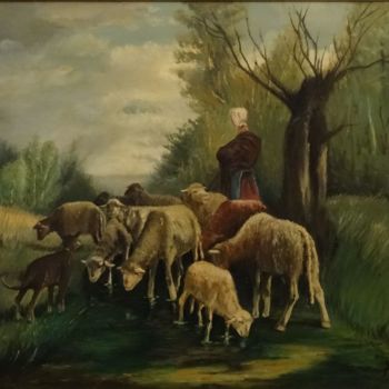 Painting titled "A la manière de l'é…" by Arnaud Montenon, Original Artwork, Oil