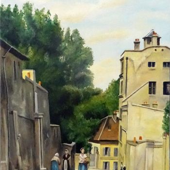 Schilderij getiteld "Rue St Vincent d'ap…" door Arnaud Montenon, Origineel Kunstwerk, Olie
