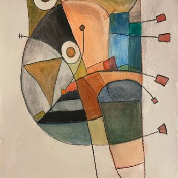 Peinture intitulée "The Grumpy Pigeon o…" par Arnaud Quercy, Œuvre d'art originale, Aquarelle