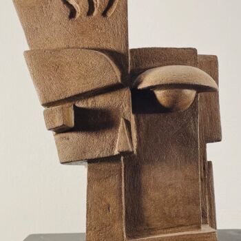 Скульптура под названием "« Gus », the shih t…" - Arnaud Quercy, Подлинное произведение искусства, Керамика