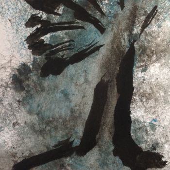 Картина под названием "Forêt Hawaïenne" - Arnaud Thévenin, Подлинное произведение искусства, Чернила
