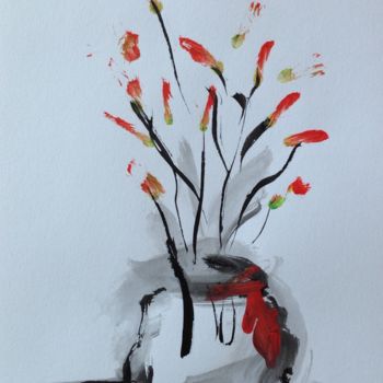 제목이 "Fleurs..."인 미술작품 Arnaud Thévenin로, 원작, 잉크