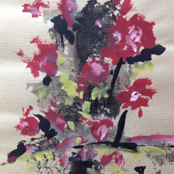Painting titled "Japon 7" by Arnaud Thévenin, Original Artwork, Ink
