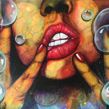 Painting titled "Bubble Me" by Arnaud Verhulst, Original Artwork, Acrylic