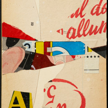 Collages intitulée "PIECES" par Graphikstreet, Œuvre d'art originale, Collages Monté sur Carton