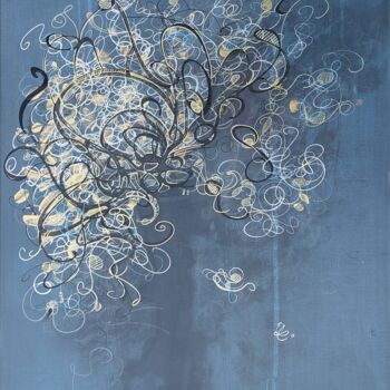 Картина под названием "A l'ombre de la lune" - Arnaud Provost, Подлинное произведение искусства, Акрил
