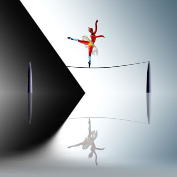 Digitale Kunst mit dem Titel "Peperoni Tänzerin" von Arne Vierlinger, Original-Kunstwerk, Digitale Malerei