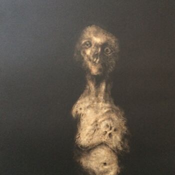 Рисунок под названием "hybridation" - Arno Andrey, Подлинное произведение искусства, Древесный уголь