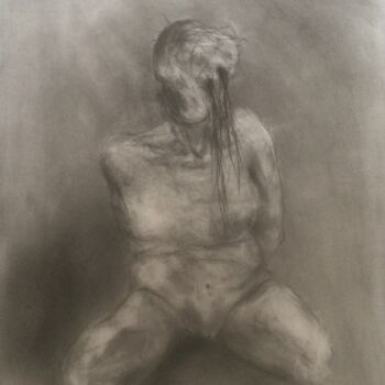 Drawing titled "sans titre 4" by Arno Andrey, Original Artwork, Charcoal