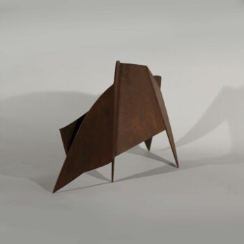 Sculpture titled "Animal industriel" by Arno Sebban, Original Artwork, Metals