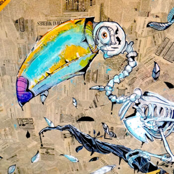 Collages titulada "toucan" por Arno Tuss, Obra de arte original, Otro
