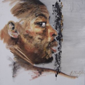 Painting titled "portrait de serge b…" by Arno.2, Original Artwork