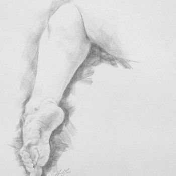 Pintura titulada "pied gauche" por Arno.2, Obra de arte original