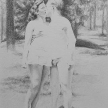 Drawing titled "Amoureux - 1967" by Arno.2, Original Artwork