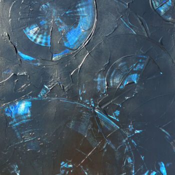 Pintura titulada "Bleu noir" por Arnaud Gabriel Manette, Obra de arte original, Acrílico Montado en Bastidor de camilla de m…
