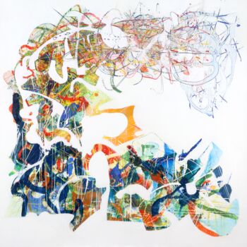 Картина под названием "Untitled (Manifest)" - Arnold August Nobis, Подлинное произведение искусства, Акрил