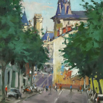 Peinture intitulée "Rue du grand Rabbin…" par Christian Arnould, Œuvre d'art originale, Huile