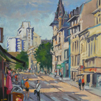 Painting titled "Rue Saint Jean ce m…" by Christian Arnould, Original Artwork, Oil