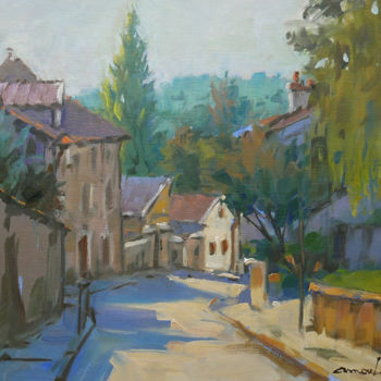 Painting titled "Village de Villers…" by Christian Arnould, Original Artwork, Oil