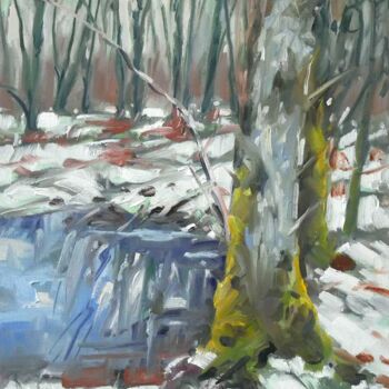 제목이 "Paysage de neige (h…"인 미술작품 Christian Arnould로, 원작, 기름
