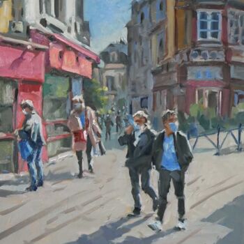 "Rue piétonne achevé…" başlıklı Tablo Christian Arnould tarafından, Orijinal sanat, Petrol