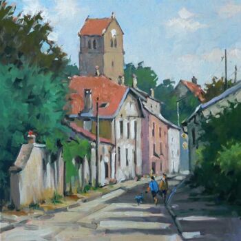 Painting titled "Village de Tonnoy (…" by Christian Arnould, Original Artwork, Oil