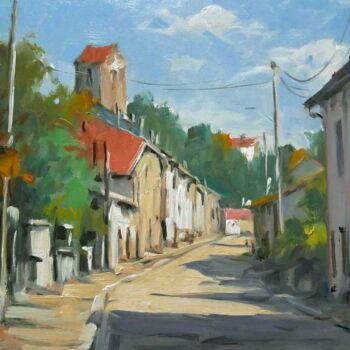 Peinture intitulée "Tonnoy rue du mouli…" par Christian Arnould, Œuvre d'art originale, Huile