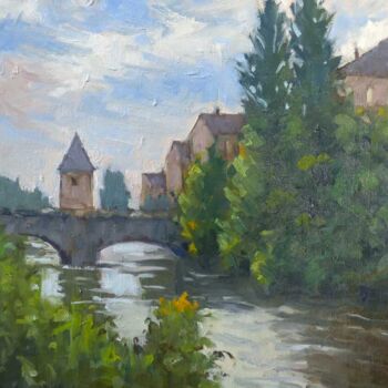 Painting titled "Paysage 66 (huile s…" by Christian Arnould, Original Artwork, Oil