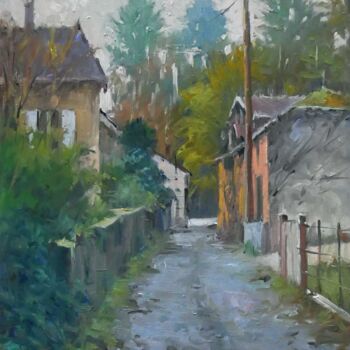 Painting titled "Paysage 80 (huiles…" by Christian Arnould, Original Artwork, Oil