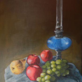 Painting titled "pommes-poires-5" by C'Robart, Original Artwork, Acrylic