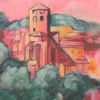 Painting titled "CTV1-Eglise-de-mons…" by C'Robart, Original Artwork, Acrylic