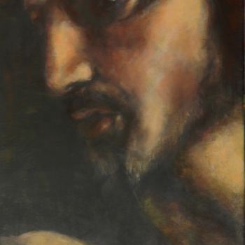 Peinture intitulée "Le christ ,détail d…" par C'Robart, Œuvre d'art originale, Acrylique