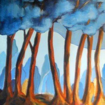 Painting titled "DLF9 dans-la-foret-9" by C'Robart, Original Artwork, Acrylic