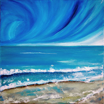 Painting titled "Where ocean meets t…" by Arohika Verma, Original Artwork, Acrylic