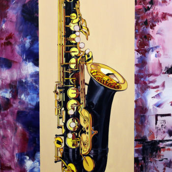 Painting titled "Mood jazz. Настроен…" by Alexey Aronov, Original Artwork, Oil