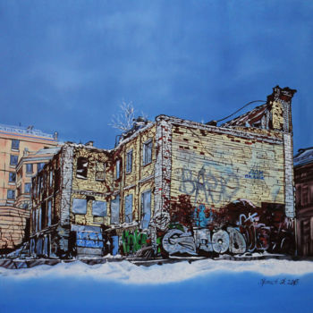 Peinture intitulée "House of fairy tale…" par Alexey Aronov, Œuvre d'art originale, Huile