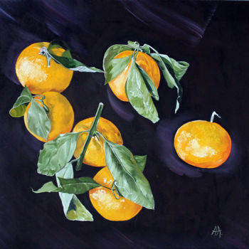 Peinture intitulée ""Tangerine mood"." par Alexey Aronov, Œuvre d'art originale, Huile