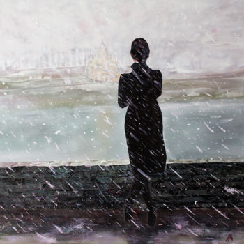Malarstwo zatytułowany „"Snow blues".” autorstwa Alexey Aronov, Oryginalna praca, Olej